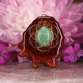 Turquoise with Gold Seed of Life