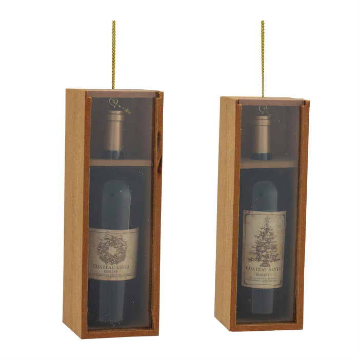 Wine Bottle in Box Ornament