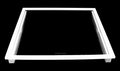 Whirlpool Refrigerator Glass Shelf Deli Drawer Cover with Slide Rail Glides for drawer access salvaged white disassembled part